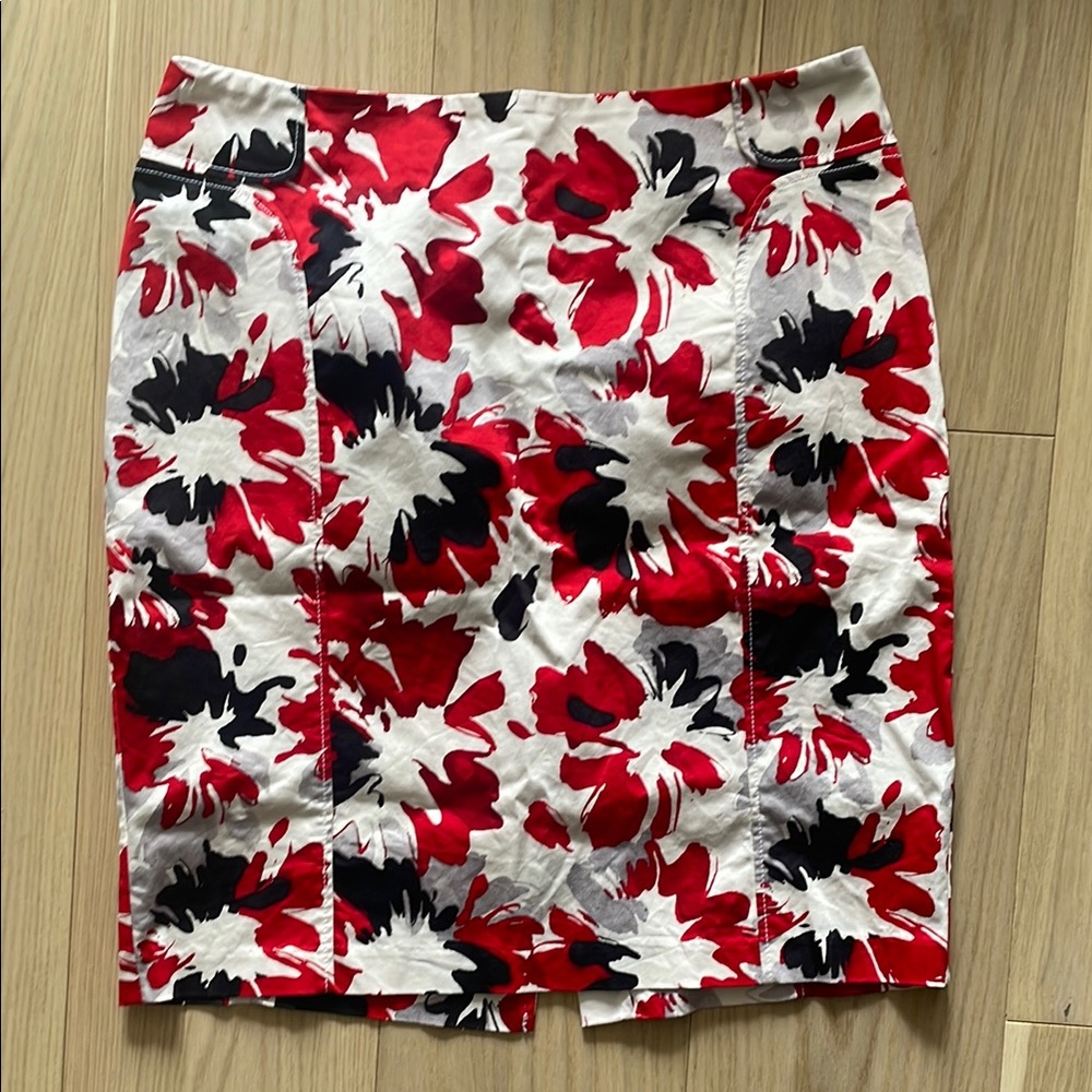 New York & Co Floral Skirt Sz8